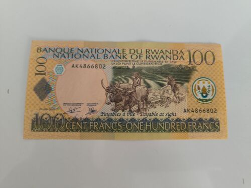 Billet De 100 Francs Rwanda