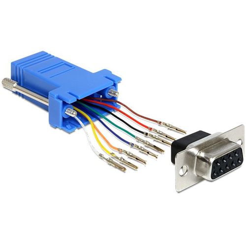 Delock - Adaptateur série - RJ-45 (F) pour DB-9 (F) - bleu