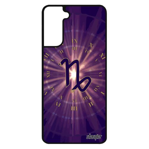 Coque silicone Galaxy S21 Signe capricorne galaxie soleil univers smartphone housse astrologique telephone Violet planete de Samsung