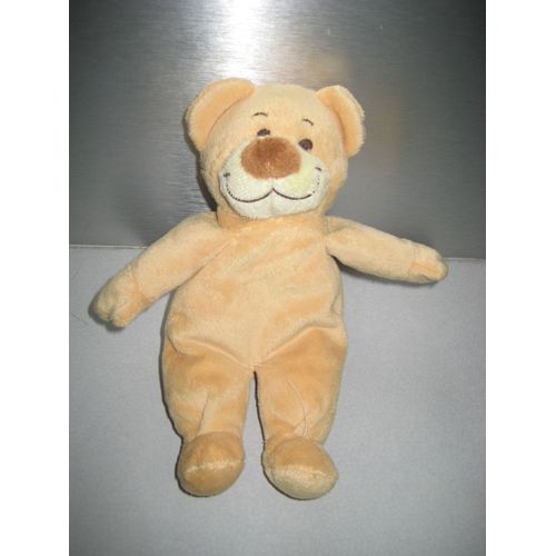 Doudou Peluche Ours Souriant La France Mutualiste 23 Cm