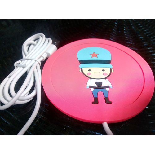 Nouveau Sous-verre chauffant tabouret coussin chauffant USB - Gadget Chauffe Tasse Bande Dessinée en Silicone