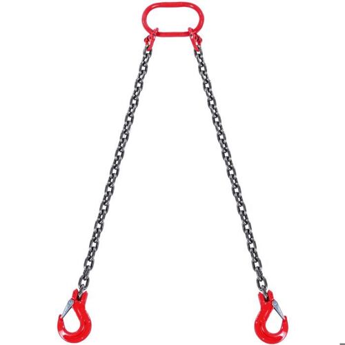 Élingue Chaîne de Levage à 2 Brins-VEVOR-8mmx150cm-Charge 2993 kg-pour Chariot Élévateur, Palan à Moteur, Chantier de Construction
