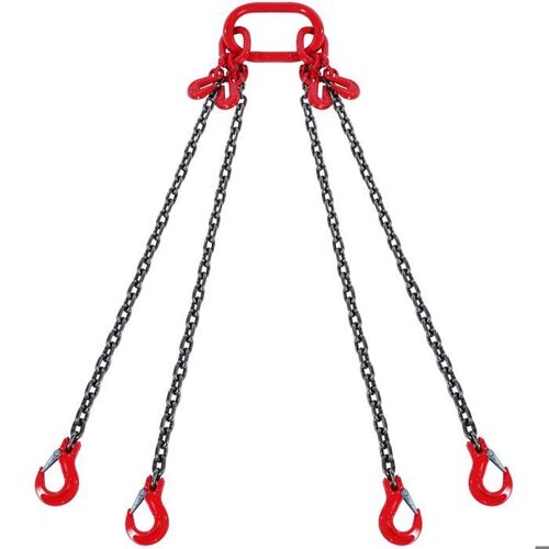 Élingue Chaîne de Levage à 4 Brins-VEVOR-8mmx300cm-Charge 5000 kg-pour Chariot Élévateur, Palan à Moteur, Chantier de Construction