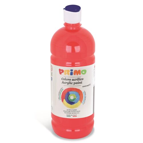 Primo Flacon Peinture Acrylique 1000 Ml Bouchon Flux Control Rouge Vermillon 300