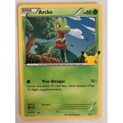 Carte Pokemon - Arcko 3/25 - Promo Macdo 2021