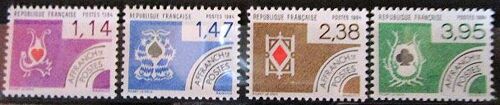 1984. Série Complète Préob182 À Préob185: Cartes À Jouer.