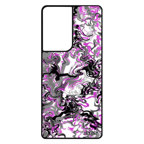 Coque en silicone Galaxy S21 Ultra marbre metal 4G motif rose coloré unique fantaisie etui forme peinture design portable Samsung