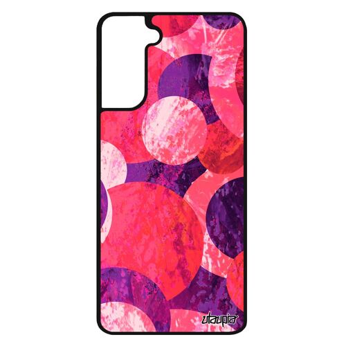 Coque silicone Galaxy S21+ Plus peinture abstrait fond effet unique personnalisé design galaxie etui jolie noir motif violet Samsung