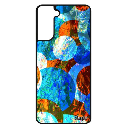 Coque Peinture Abstrait Pour S21+ Plus Silicone De Protection Design Solide Geometrie Jolie Motif Effet Ronds Marron Samsung Galaxy