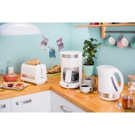 Bouilloire Électrique De 1,7l Sans Fil Avec Base 360° 2400w Blanc