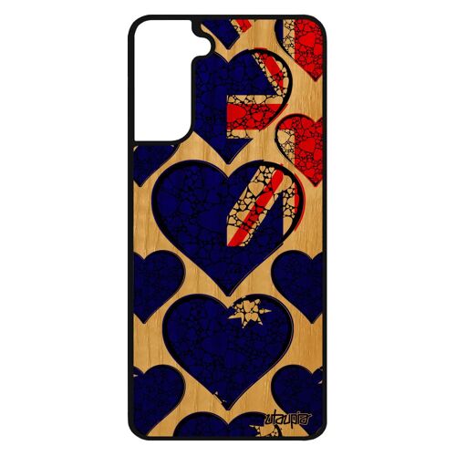 Coque Silicone Pour Samsung Galaxy S21 En Bois Et Drapeau Australie Australien Jo Jeux Olympiques Personnalisé Housse Rugby Football