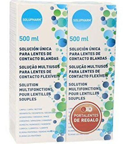 Solution Unique Pour Lentilles De Contact Souples 2x500 Ml 