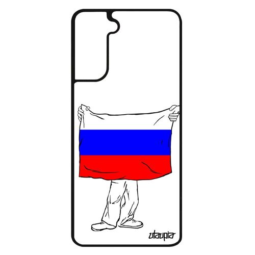 Coque S21+ Plus Silicone Drapeau Russie Russe Euro Foot Jeux Olympiques Coupe D'europe Coupe Du Monde Football Housse Samsung Galaxy