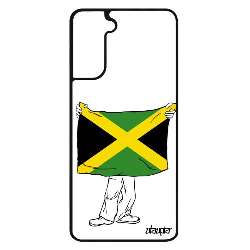 Coque Samsung S21+ Plus Silicone Drapeau Jamaique Jamaicain De Protection Foot Portable Personnalisé Souple Jeux Olympiques Galaxy