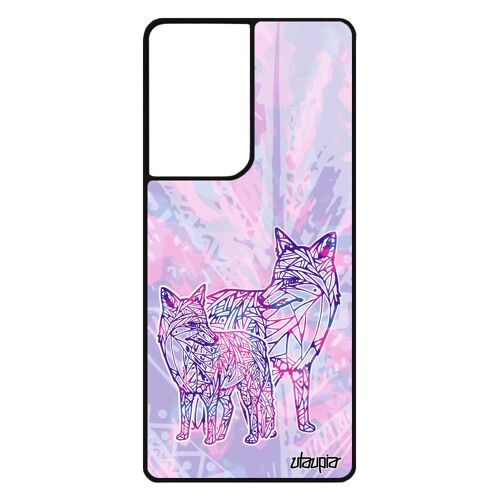 Coque Samsung S21 Ultra Silicone Renard Goupil Solide Bebe Etui Tribal Ethnique Plume Souple Pastel Animaux Montagne 4g De Galaxy