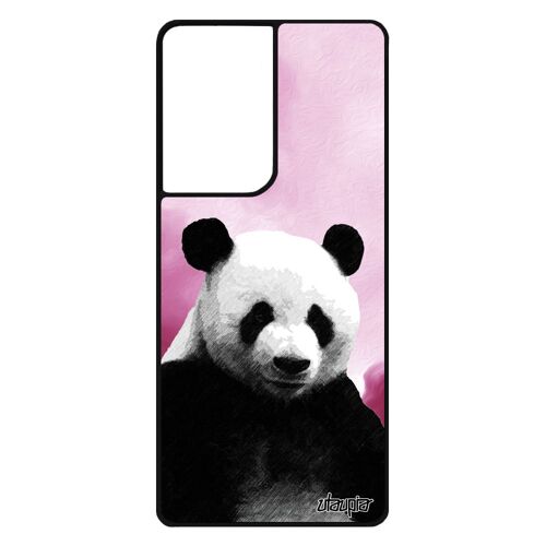 Coque Silicone Panda De Protection Antichoc S21 Ultra Ours Rose Design Geant Souple Ciel Ecolo Nuage Animaux 4g Cover Samsung Galaxy