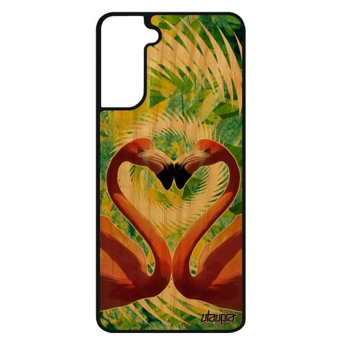 Coque Silicone S21+ Plus Bois Flamand Rose Motif Animaux Housse Fleurs Oiseau Mandala Vert De Protection Nature Samsung Galaxy