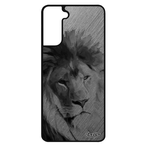 Coque lion pour S21 silicone animaux SM-G991B/DS lionne design roi noir fauve felin effet bumper animal personnalisé Samsung galaxy