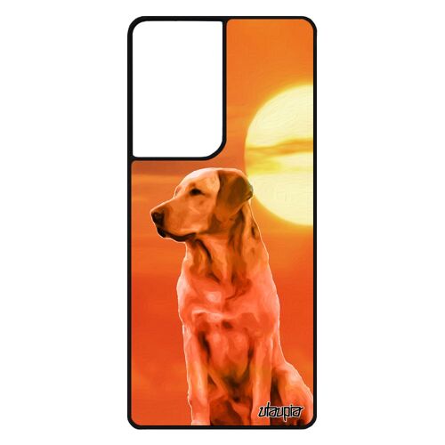 Coque Galaxy S21 Ultra Silicone Chien Labrador Design Rigide Animaux Orange Telephone Golden Retriever Animal Noir Chiot De Samsung