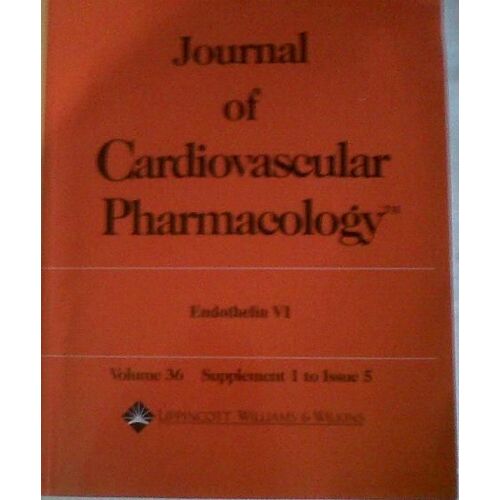 Journal Of Cardiovascular Pharmacology Vi Endothelin Vi