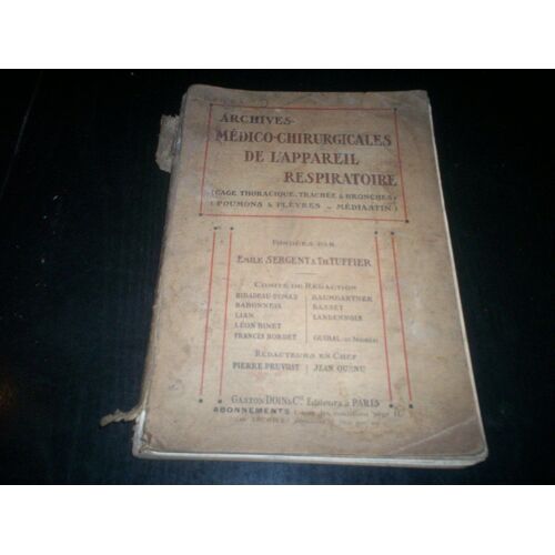 Archives Medico Chirurgicales De L Appareil Respiratoire