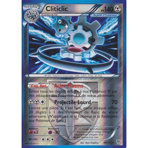 Carte Pokemon - Cliticlic - 90/135 - Holo Reverse - Tempete Plasma -
