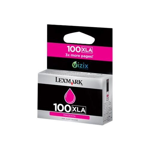 Lexmark Cartridge No. 100XLA - À rendement élevé - magenta - original - cartouche d'encre - pour Lexmark Prevail Pro704, Value Ink Prevail Pro709, Value Ink Prospect Pro209