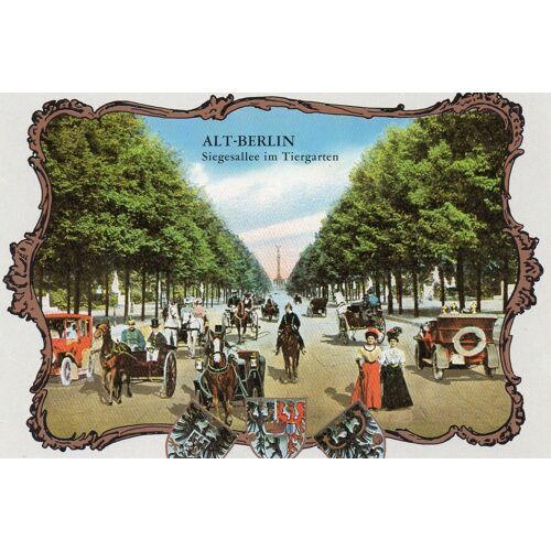 Carte Postale Alt Berlin - Siegesallee Im Tiergarren