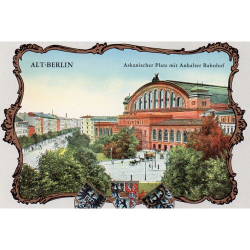 Carte Postale Alt Berlin Askanischer Platz Mit Anhalter Bahnhof