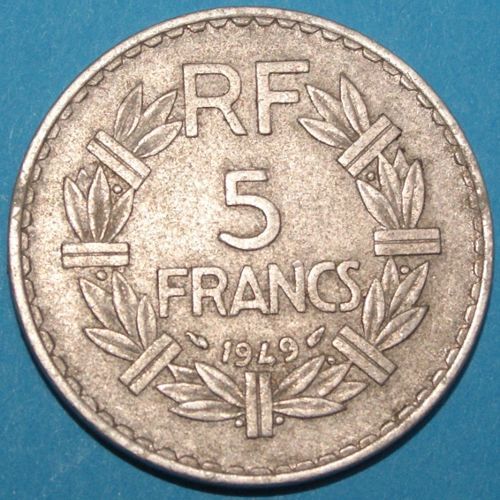 5 Franc France (Lavrillier) 1949