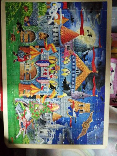 Puzzle Chevaliers Goki En Bois 192 Pièces Et Cadre