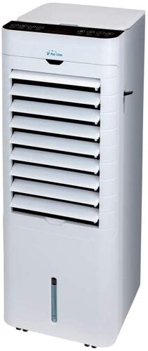 Rafraîchisseur D'air Réversible 2 En 1 De 4,5l Oscillation Avec Minuterie Et Ioniseur 75w 2000w Blanc