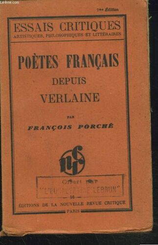 Poetes Francais Depuis Verlaine
