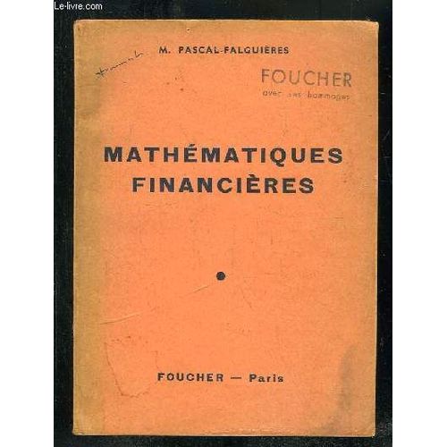 Mathematiques Financieres.