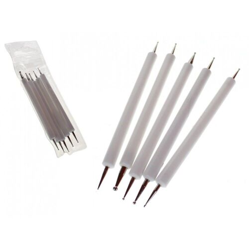 Set De 5 Cure Ongles Double Face Soin Des Pieds Manucure Pédicure Noir