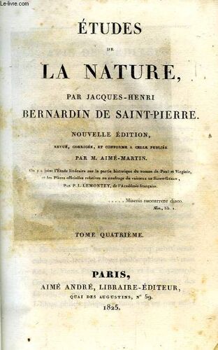 Etudes De La Nature, Tome Iv