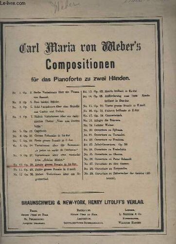 Compositionen Für Das Pianoforte Zu Zwei Händen - N°10 - Op.39 - Zweite Grosse Sonate In As Dur.