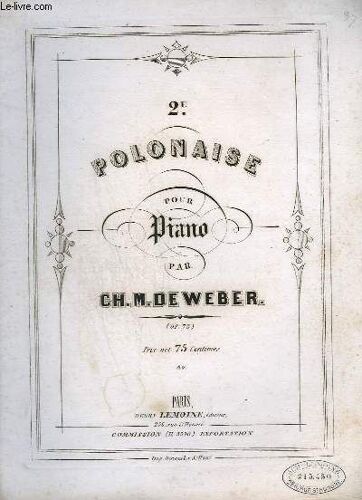 2° Polonaise Pour Piano - Op.72 - Pantheon Des Pianiste N°37.