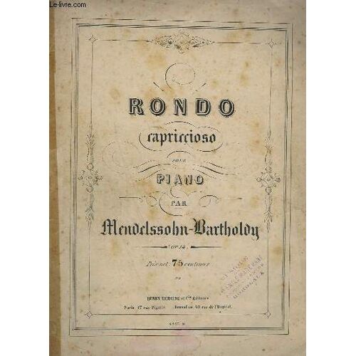 Rondo Capricioso Pour Piano - Op.14.