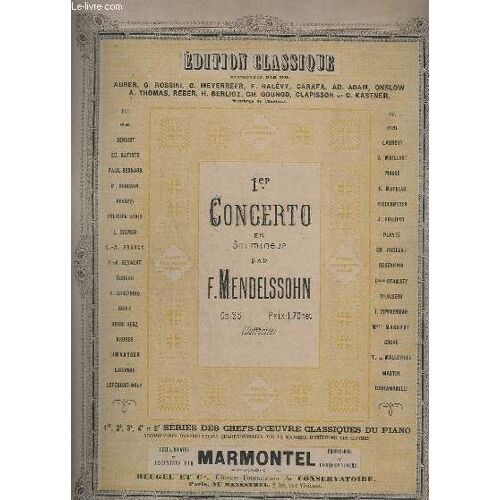 1° Concerto En Sol Mineur - Op.25 - Difficile.