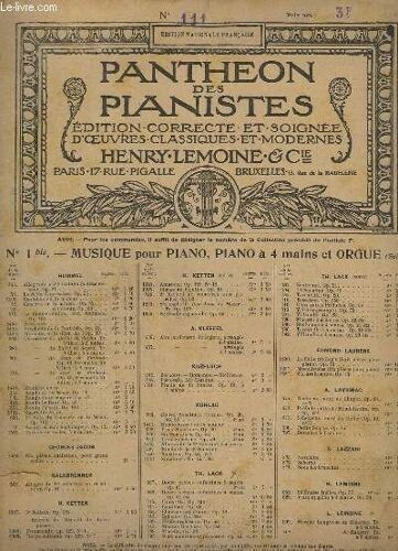 Pantheon Des Pianistes N°111 - Le Freyschutz - Pour Piano.