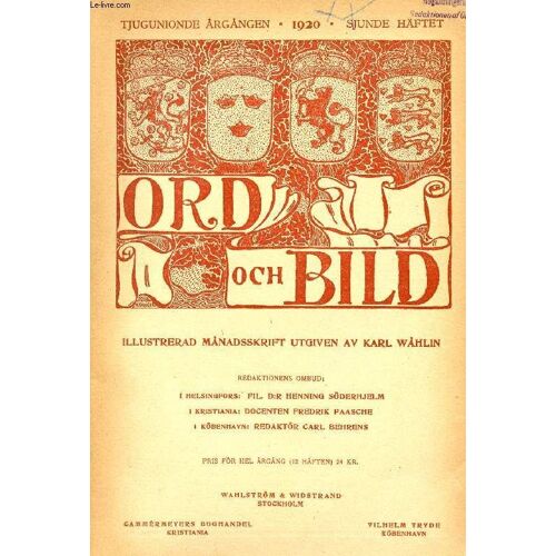 Ord Och Bild, Tjugunionde Årgången, 1920, Sjunde Häftet