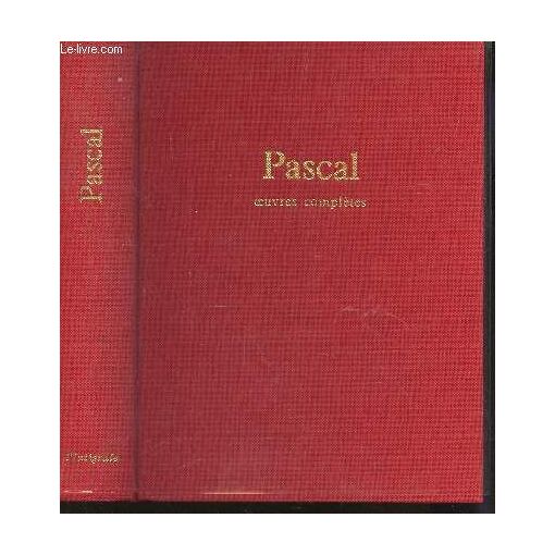 Pascal Oeuvres Completes pas cher - Meilleures offres sur le neuf