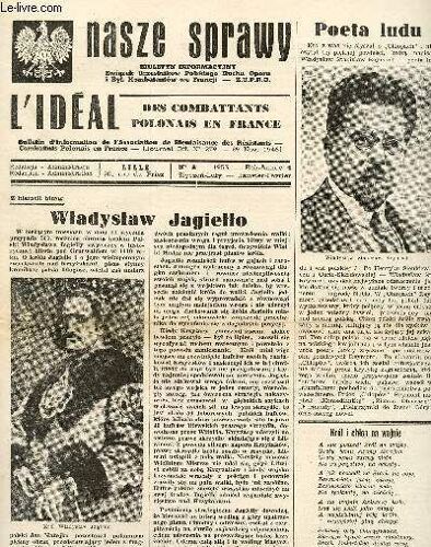 Nasze Sprawy, Rok Iv, N° 8, Jan.-Fev. 1953, L'ideal Des Combattants Polonais En France
