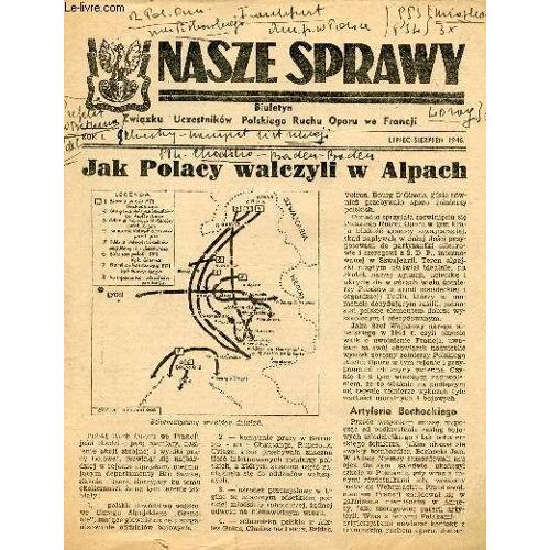 Nasze Sprawy, Rok I, Lipiec-Sierpien 1946