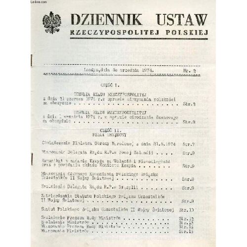 Dziennik Ustaw, Rzeczypospolitej Polskiej, Nr 2, Wrz. 1974