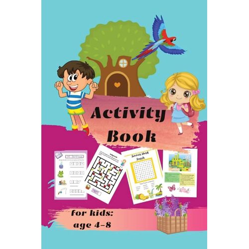 Activity Book For Kids Ages 4-8