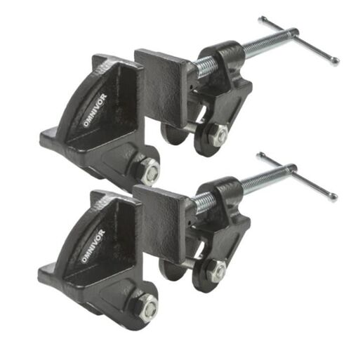 Lot de 2 Têtes de Dormant avec Mâchoires 40 mm pour Support Epaisseur 27 mm - OMNIVOR