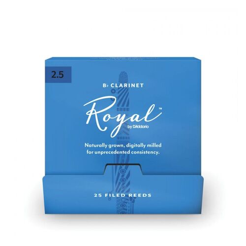 D'addario Rcb0125-B25 - Anches Clarinette Si Bémol Royal, Force 2,5, 25 Anches