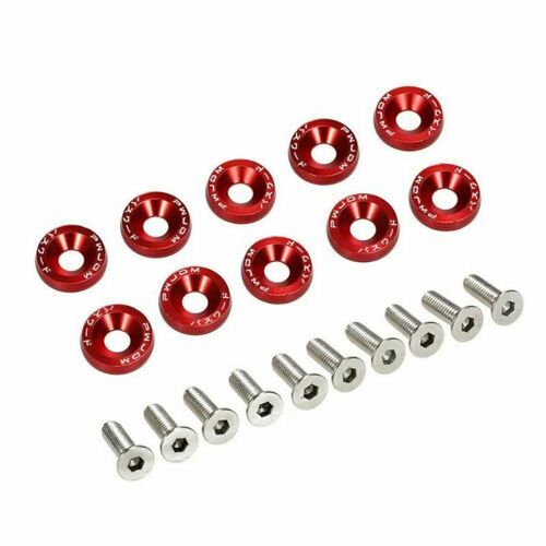 Boulons À Écrou M6 Pour Modification Universelle De Style De Voiture, Autocollant Jdm, Mot De Passe, Rondelle De Garde-Boue, Boulons De Plaque D'immatriculation, 10 Pièces